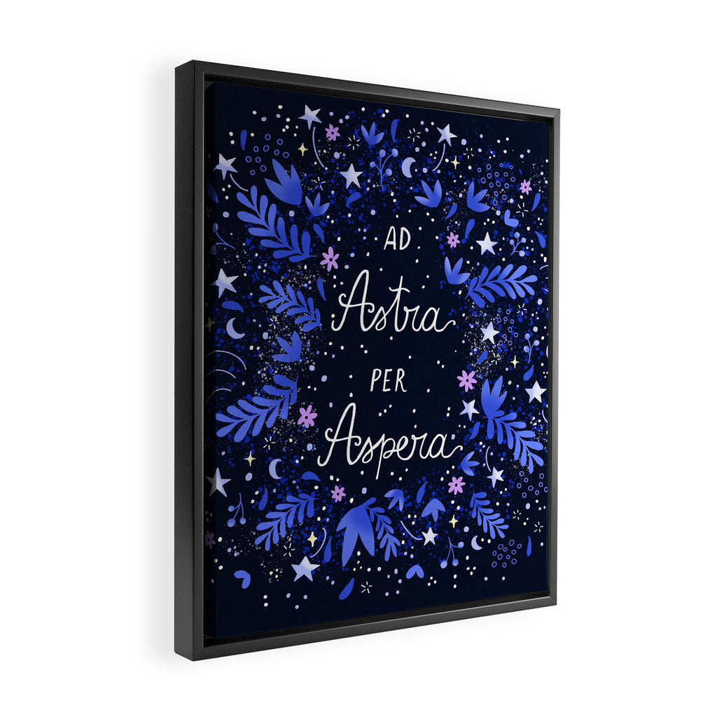 Ad Astra Per Aspera hand lettering  Framed Canvas Print Gallery Image 2