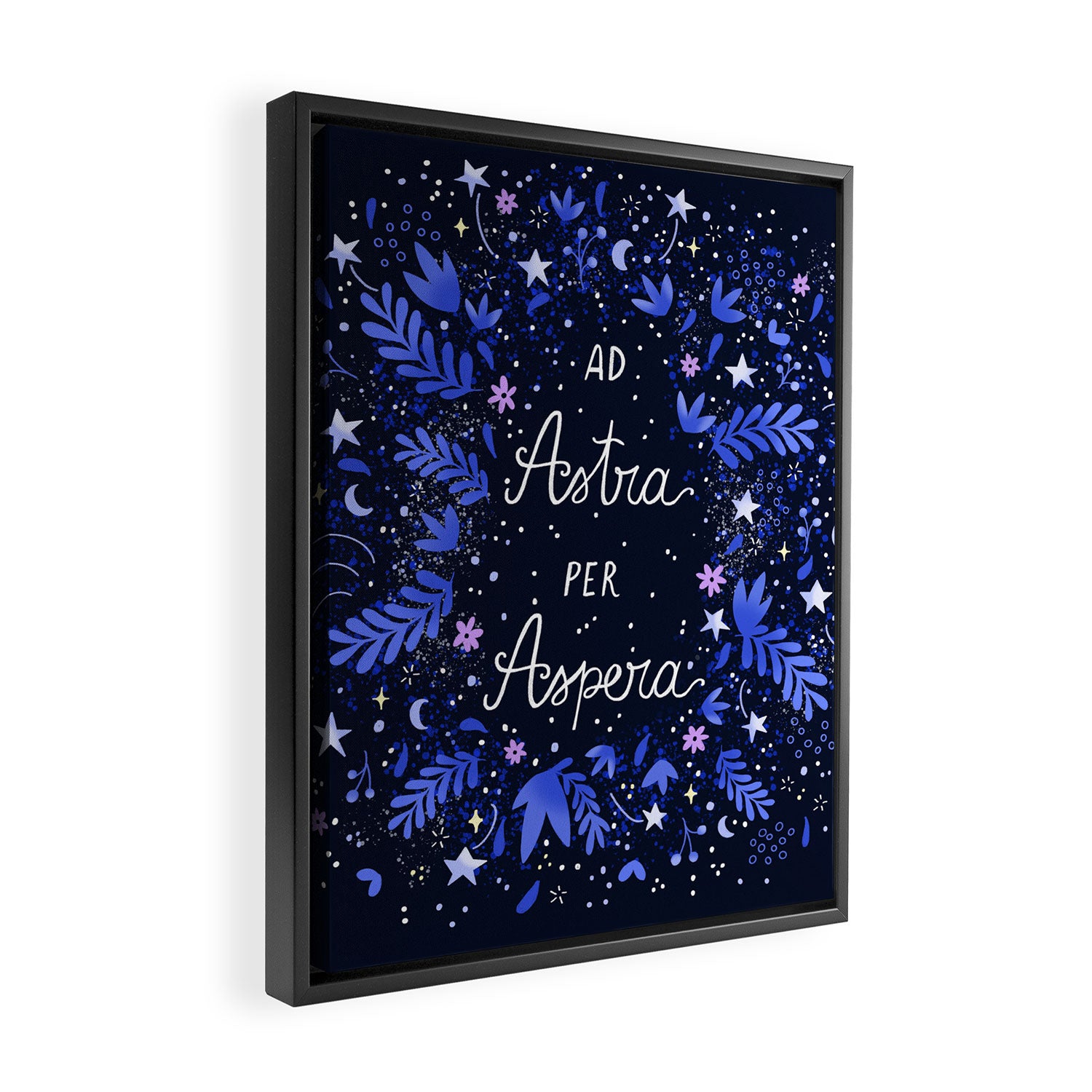 Ad Astra Per Aspera hand lettering  Framed Canvas Print Gallery Image 2