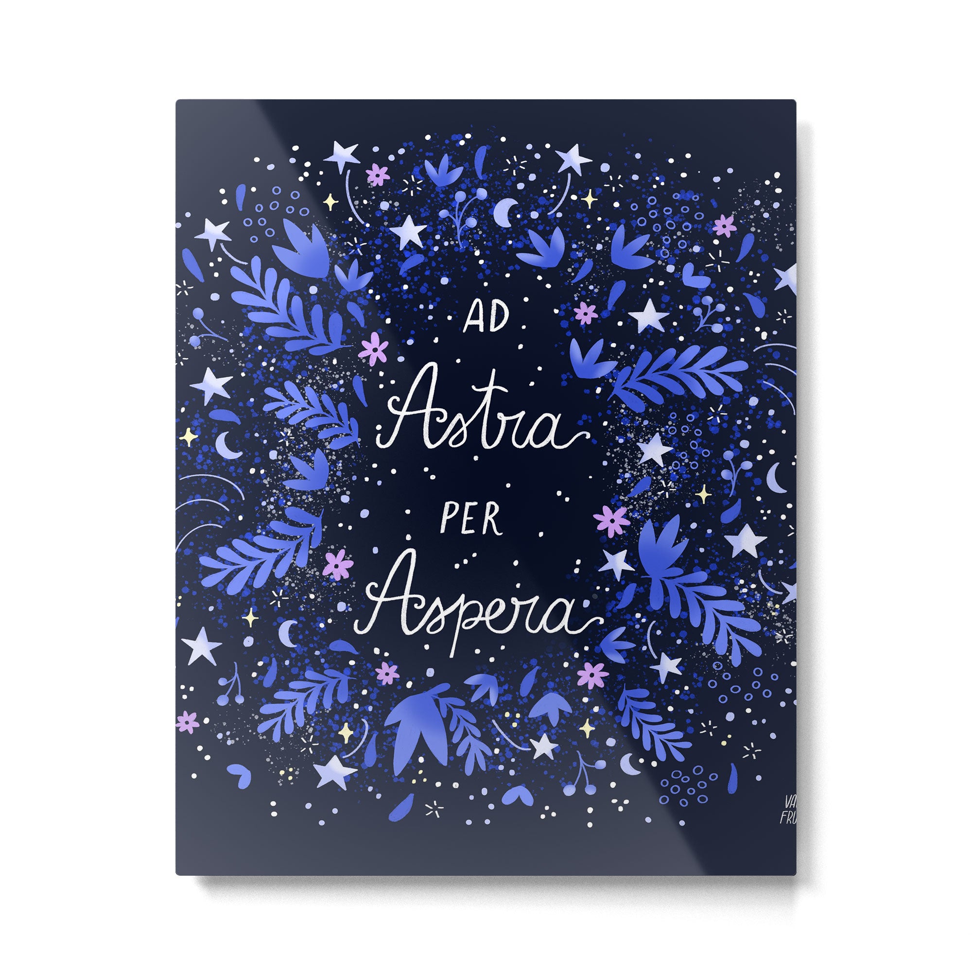 Ad Astra Per Aspera hand lettering  Metal Print Gallery Image 6