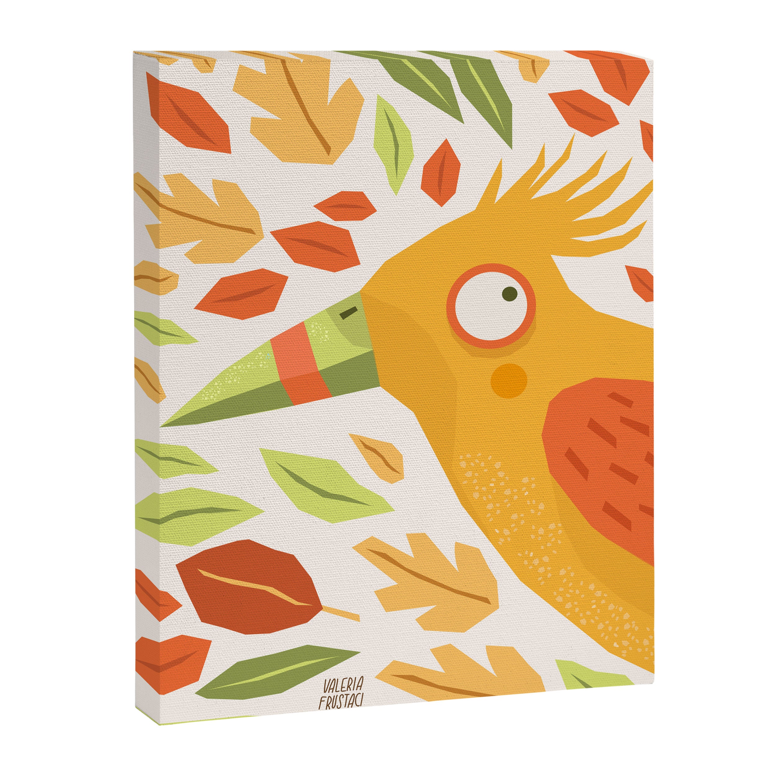 Autumn bird and leaves Canvas Print Gallery Image 8