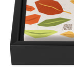 Autumn bird and leaves Framed Canvas Print Gallery Image 3