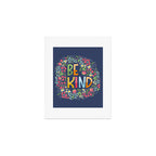 Be kind, floral Art Print Gallery Image 1