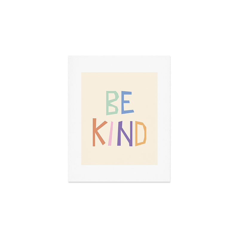 Be kind pastel colors Art Print Gallery Image 1