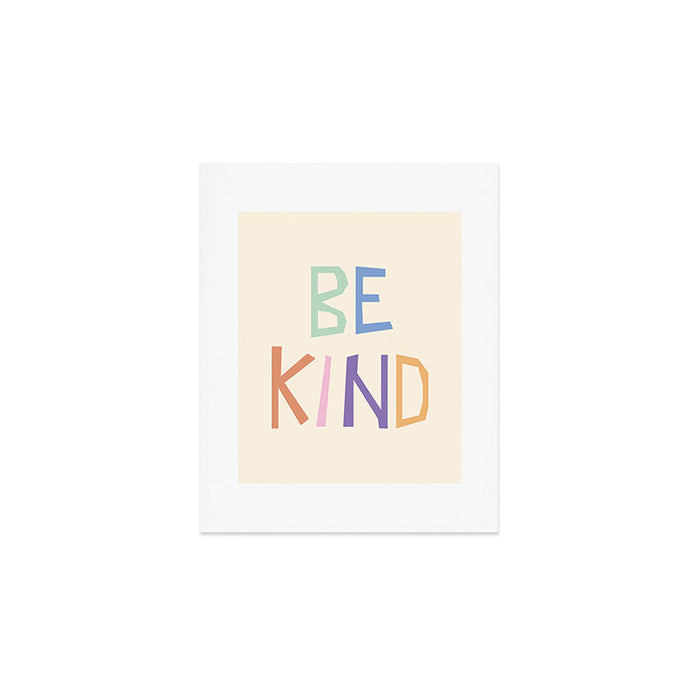 Be kind pastel colors Art Print Gallery Image 1