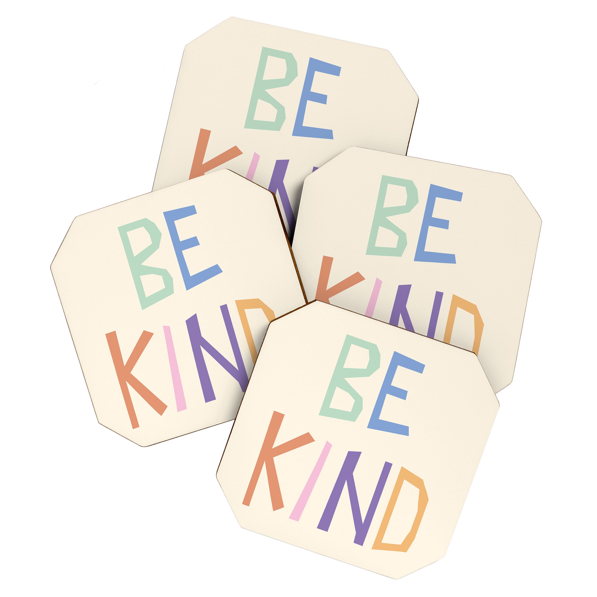 Be kind pastel colors Coaster Gallery Image 1
