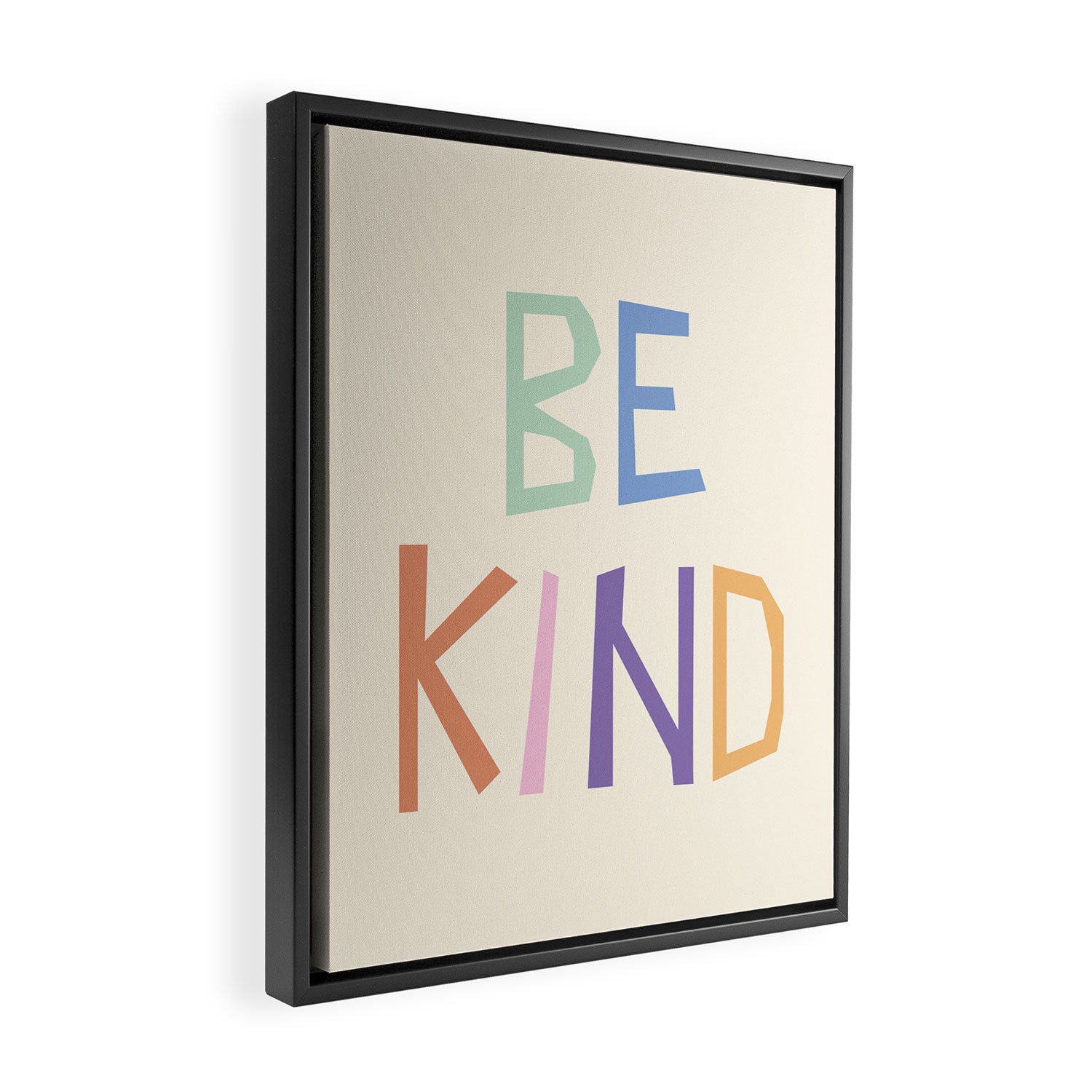 Be kind pastel colors Framed Canvas Print Gallery Image 2