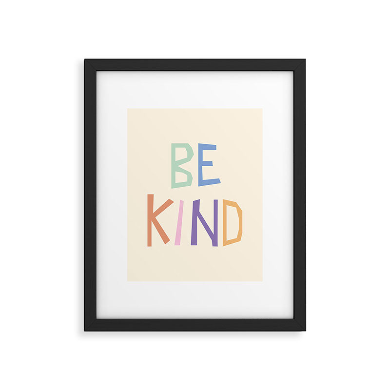 Be kind pastel colors Framed Art Print Gallery Image 6