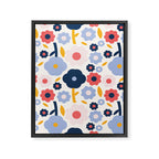 Big colorful flowers pattern Framed Canvas Print Gallery Image 8