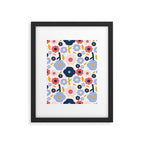 Big colorful flowers pattern Framed Art Print Gallery Image 6