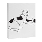 Black and white cat with yarn Canvas Print Gallery Image 8