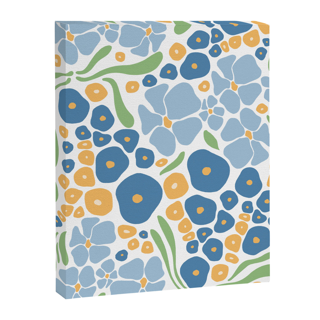 Blue and Yellow Flowers Canvas Print Gallery Image 6