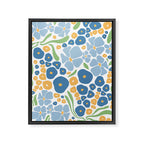 Blue and Yellow Flowers Framed Canvas Print Gallery Image 6