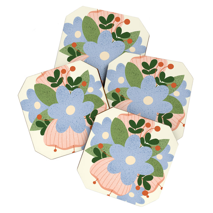 Blue Flowers  Coaster Gallery Image 1