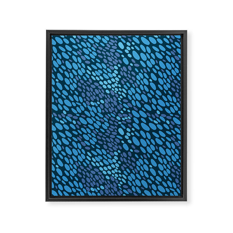 Blue Ocean Waves Framed Canvas Print Gallery Image 8