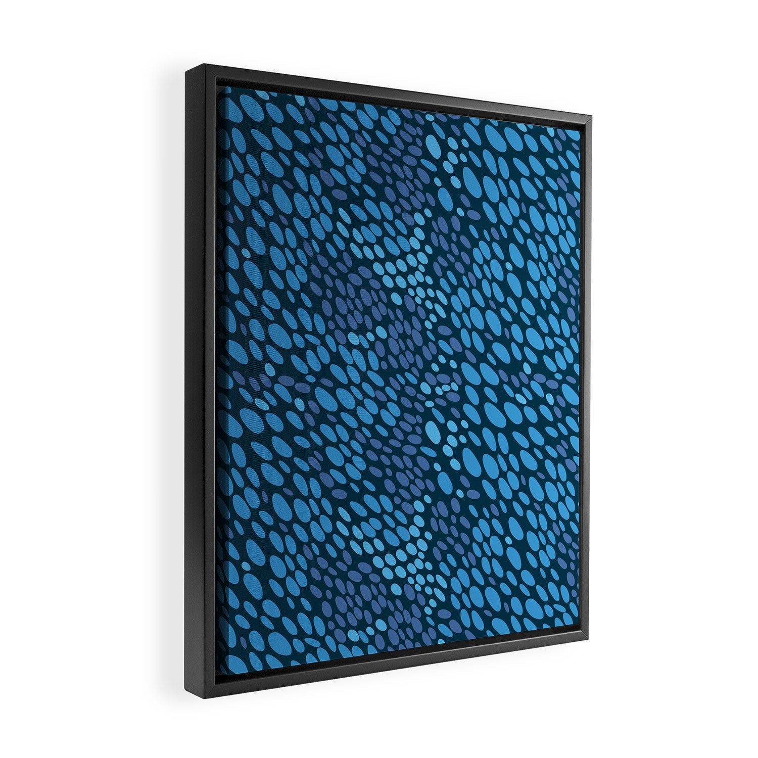 Blue Ocean Waves Framed Canvas Print Gallery Image 2