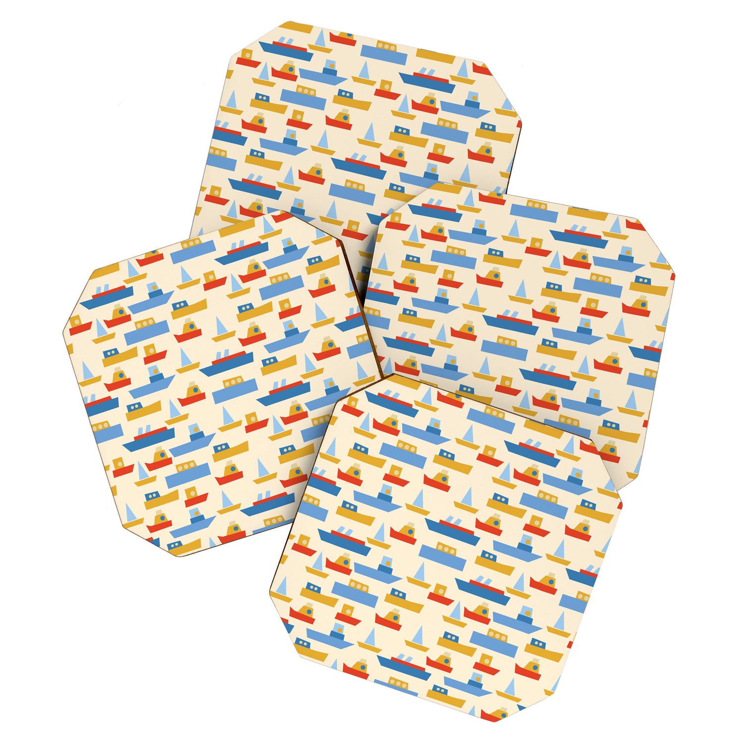 Boats pattern Coaster Gallery Image 1