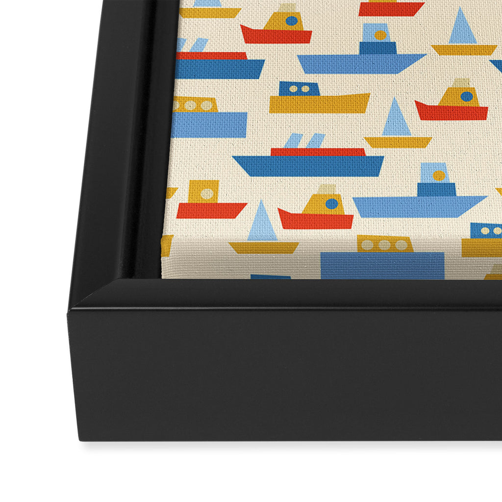 Boats pattern Framed Canvas Print Gallery Image 3