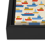 Boats pattern Framed Canvas Print Gallery Image 3