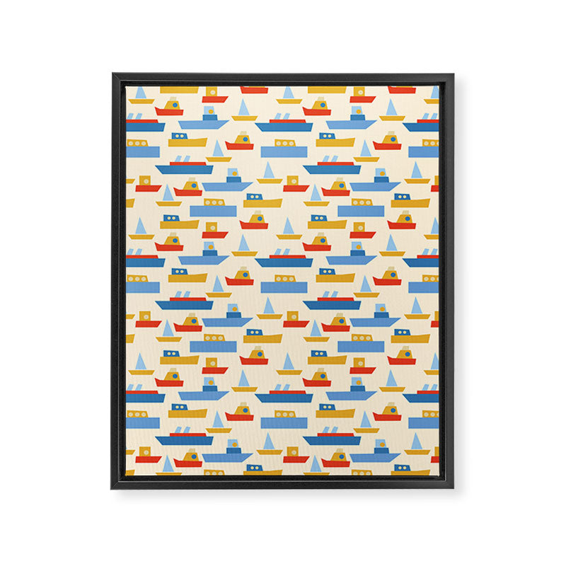 Boats pattern Framed Canvas Print Gallery Image 8