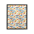 Boats pattern Framed Canvas Print Gallery Image 8