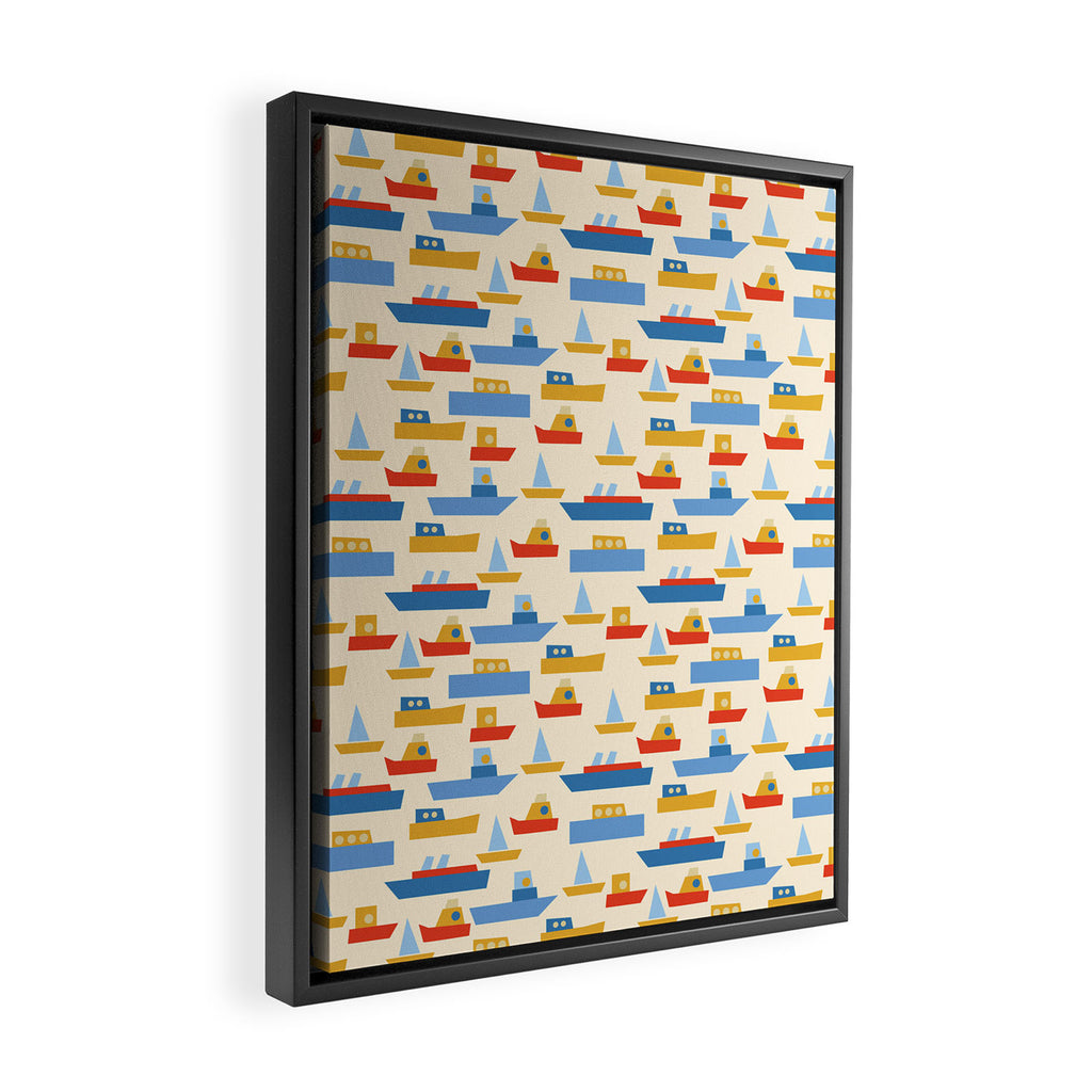 Boats pattern Framed Canvas Print Gallery Image 2
