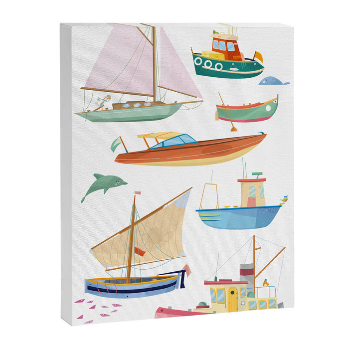 Boats poster Canvas Print Gallery Image 1