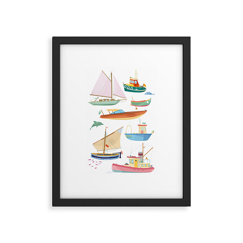 Boats poster Framed Art Print Gallery Image 5