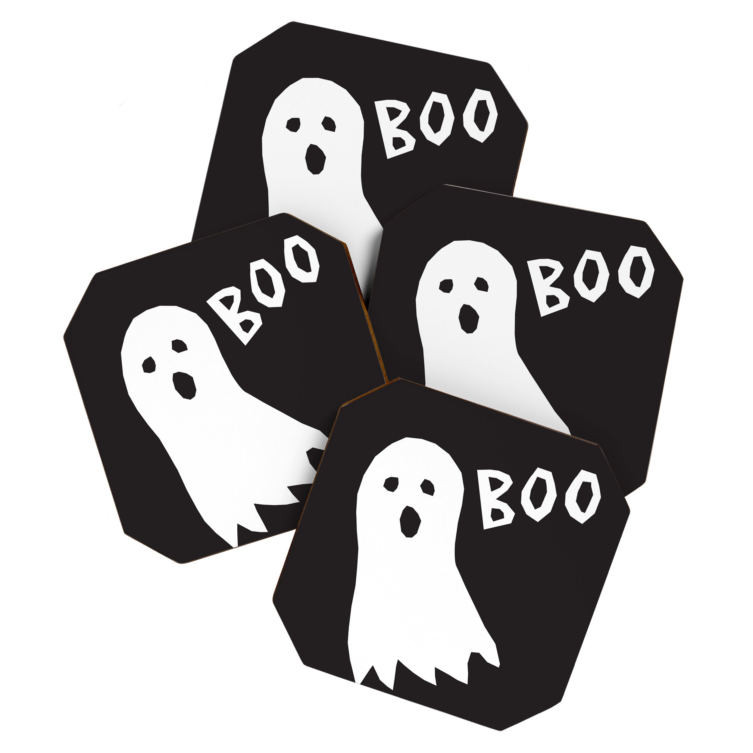 Boo halloween ghost Coaster Gallery Image 1