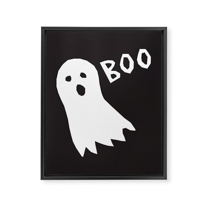 Boo halloween ghost Framed Canvas Print Gallery Image 1