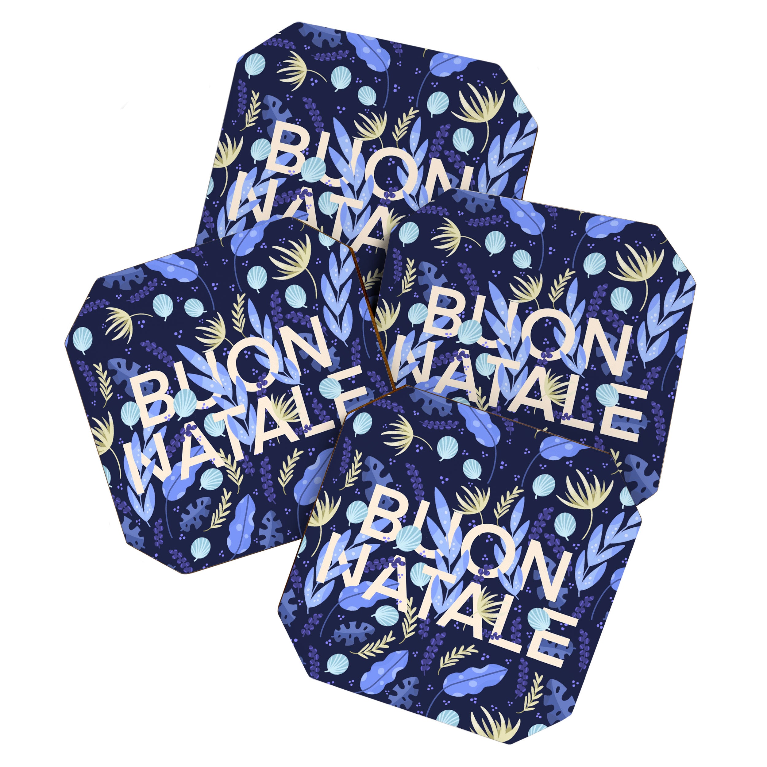 Buon Natale in blue Coaster Gallery Image 1