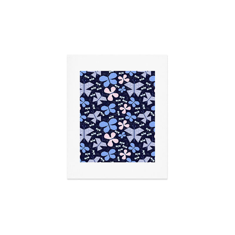 Butterflies at night Art Print Gallery Image 1