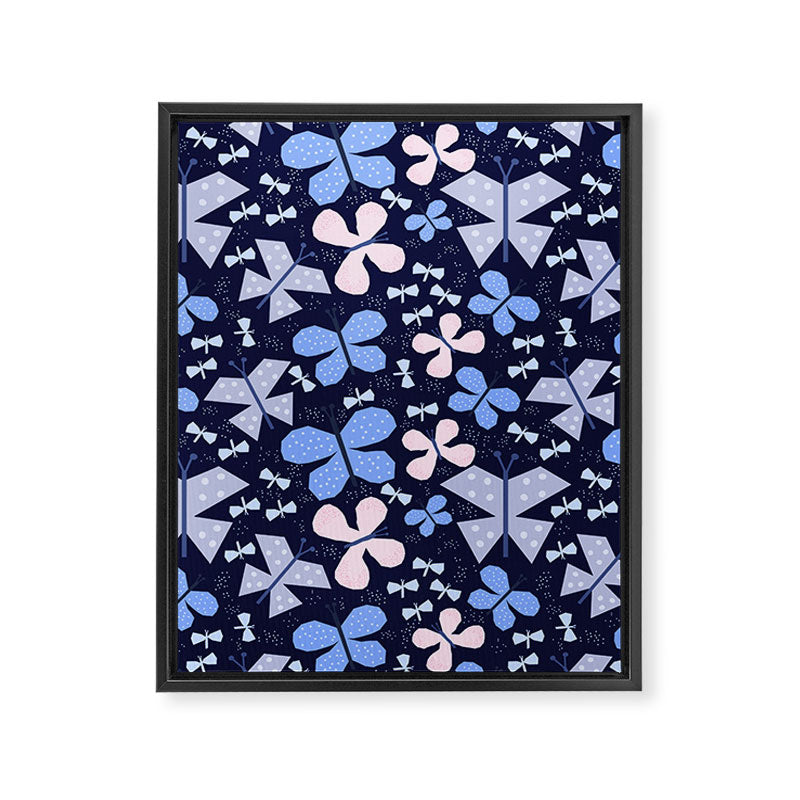 Butterflies at night Framed Canvas Print Gallery Image 8