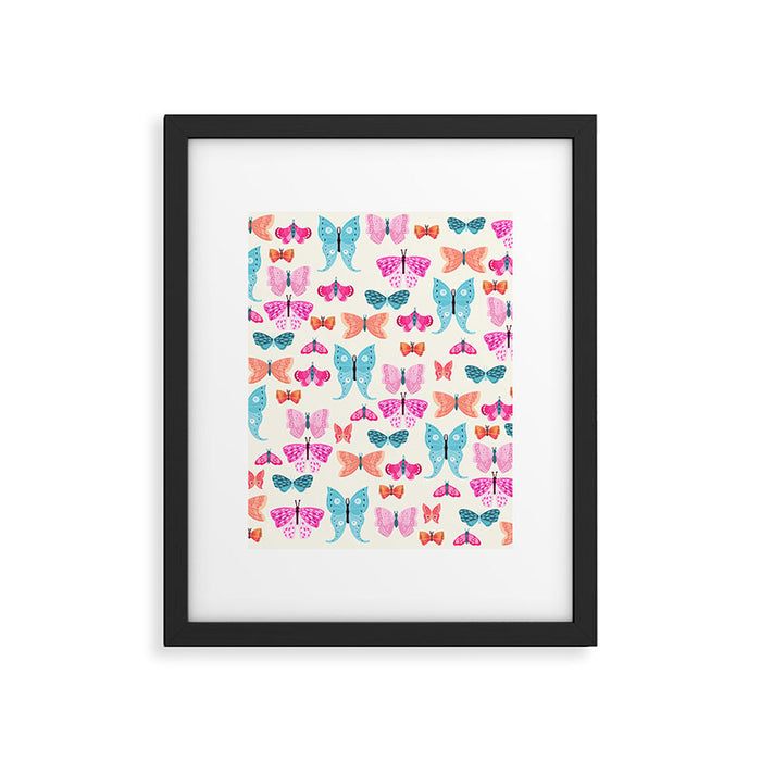 Butterflies in pink Framed Art Print Gallery Image 1