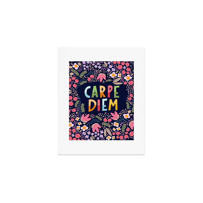 Carpe diem floral Art Print Gallery Image 1