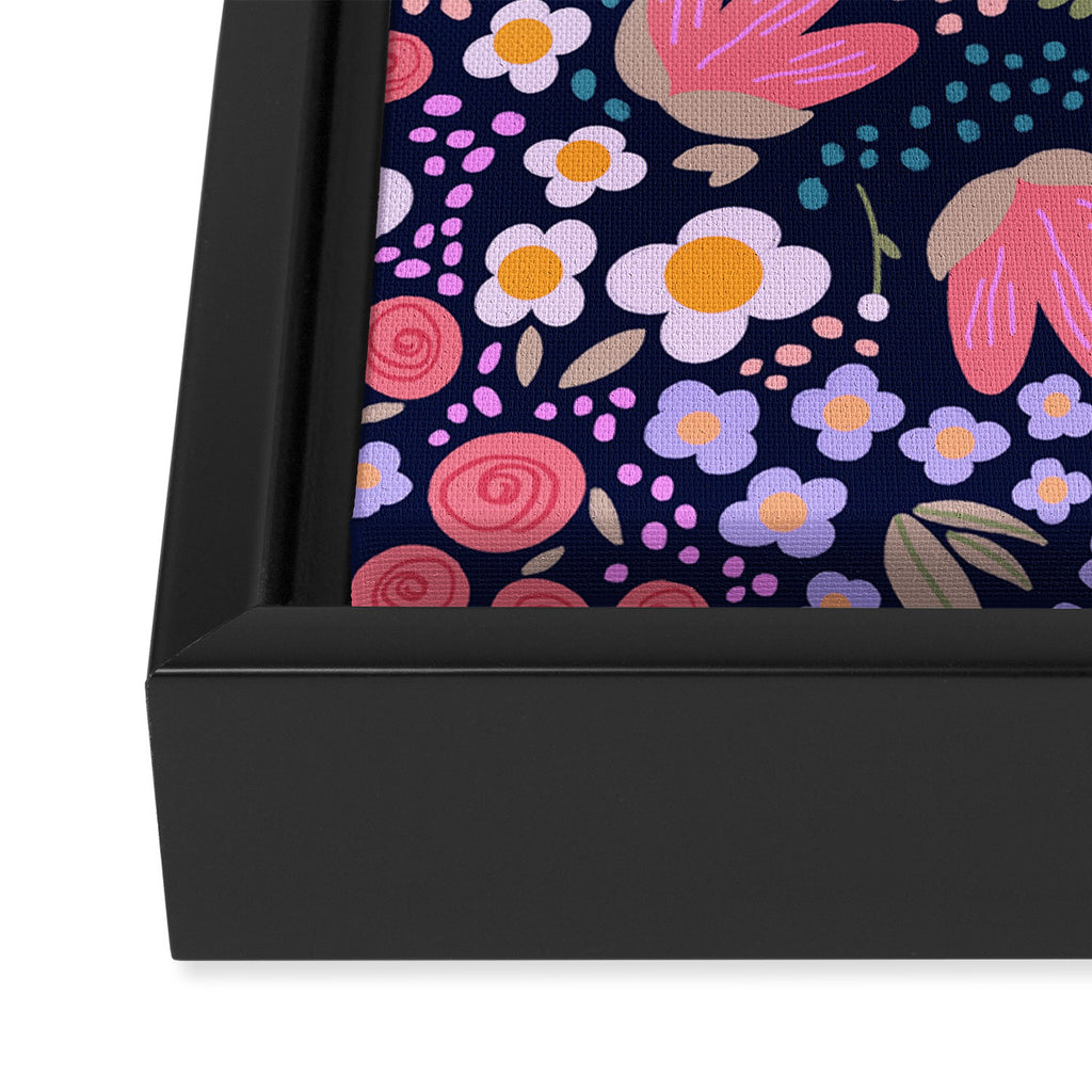 Carpe diem floral Framed Canvas Print Gallery Image 3