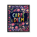 Carpe diem floral Framed Canvas Print Gallery Image 8