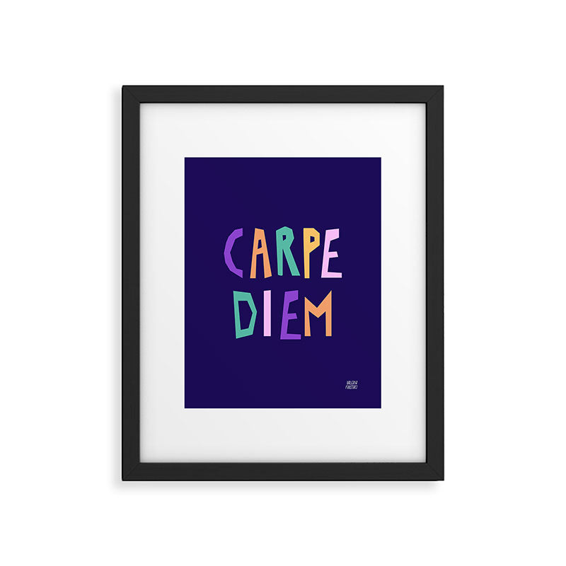Carpe Diem lettering Framed Art Print Gallery Image 6