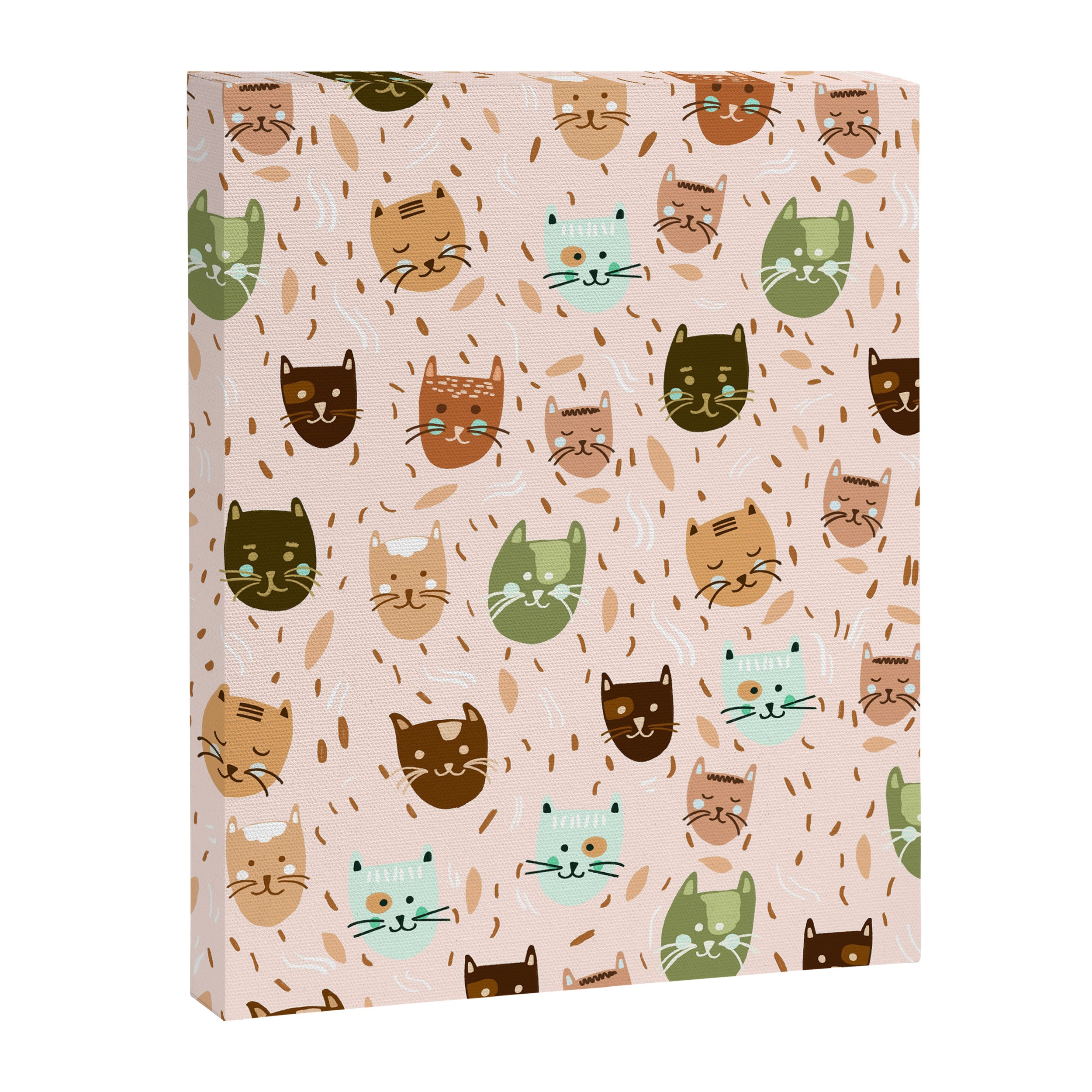 Cats pattern retro Canvas Print Gallery Image 8
