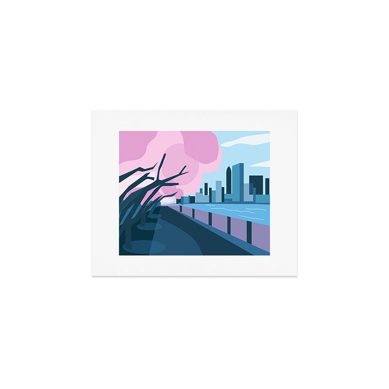Cherry blossoms in New York  Art Print Gallery Image 1