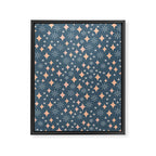 Christmas lights pink and blue pattern Framed Canvas Print Gallery Image 8