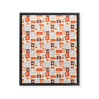 Christmas presents gray and orange pattern Framed Canvas Print Gallery Image 8