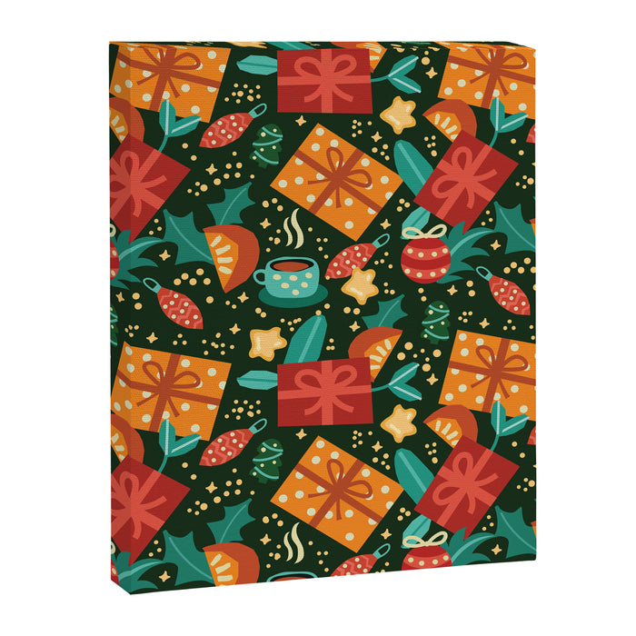 Christmas presents pattern Canvas Print Gallery Image 1