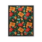 Christmas presents pattern Framed Canvas Print Gallery Image 8