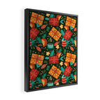 Christmas presents pattern Framed Canvas Print Gallery Image 2