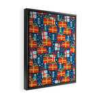 Christmas presents red and blue pattern Framed Canvas Print Gallery Image 2