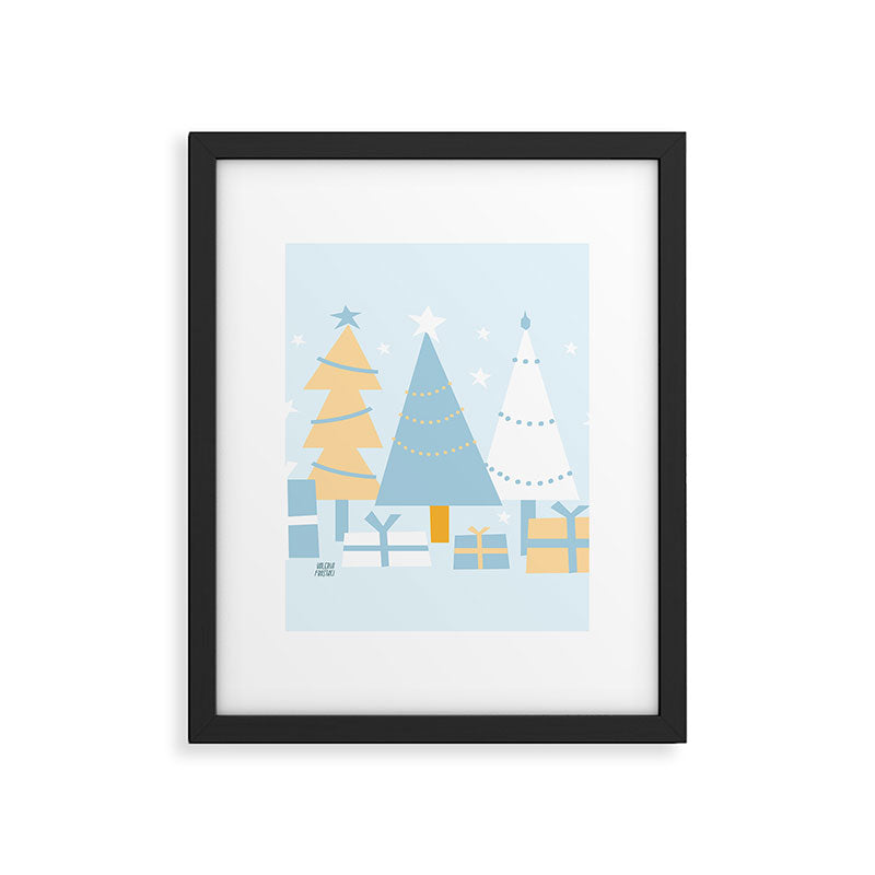Christmas tree and presents Framed Art Print Gallery Image 6