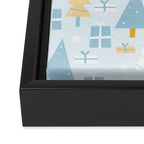 Christmas trees pattern Framed Canvas Print Gallery Image 3