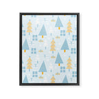 Christmas trees pattern Framed Canvas Print Gallery Image 8