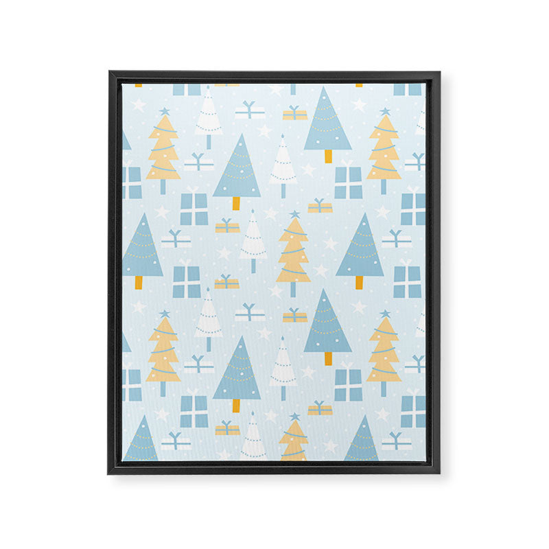 Christmas trees pattern Framed Canvas Print Gallery Image 8