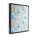 Christmas trees pattern Framed Canvas Print Gallery Image 2